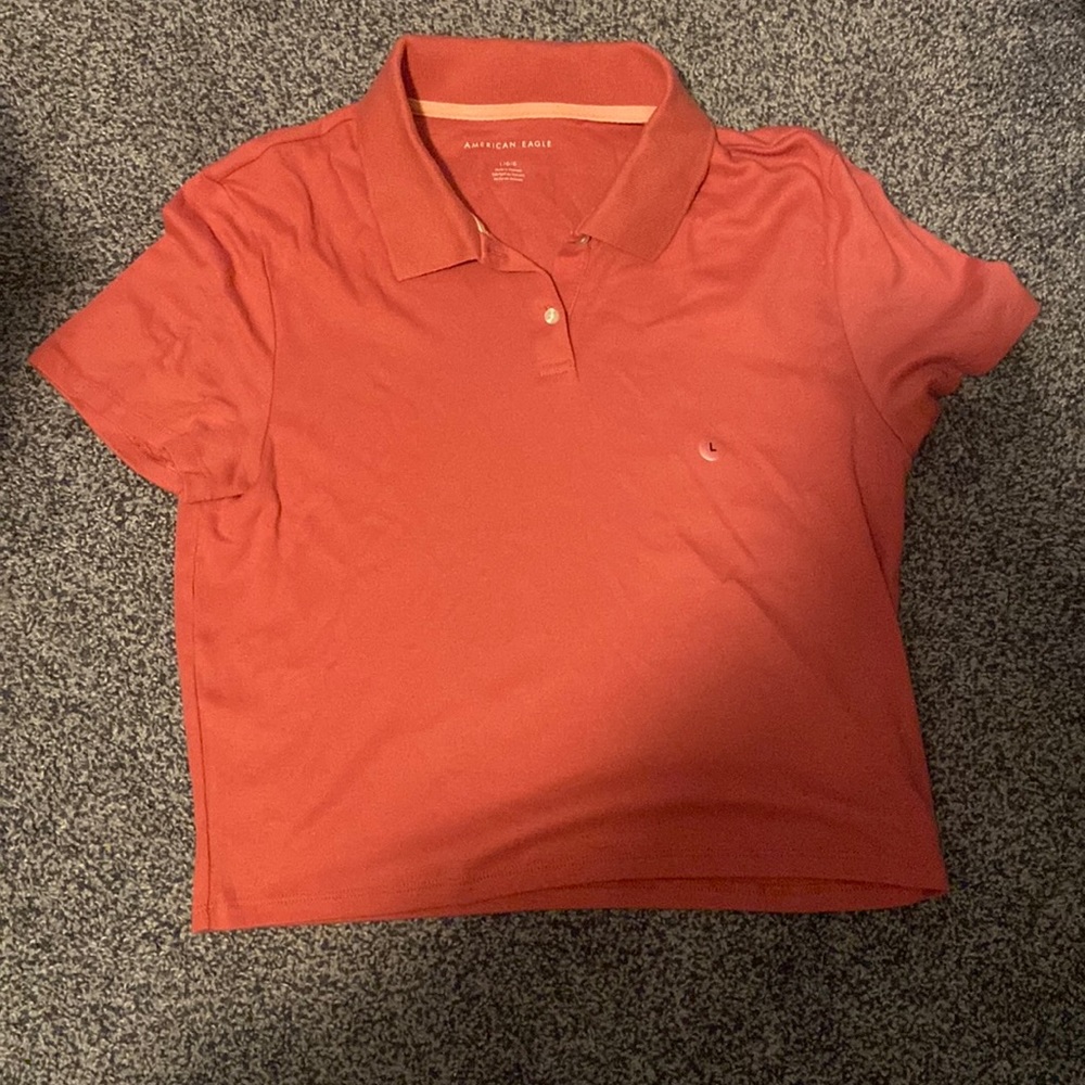 American Eagle Polo Cropped Tee